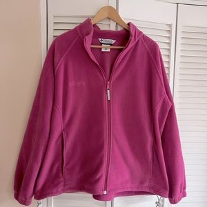 Columbia pink fleece zip up jacket